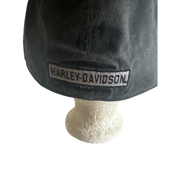 Harley-Davidson Black Fitted Hat Cap 7 3/4 Biker Moto - Picture 3 of 6